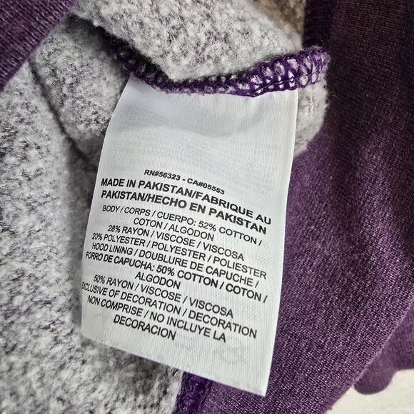 Nike Hoodie Womens XL Purple Full Zip Sweatshirt Drawstring Swoosh Logo 853930 - Picture 10 of 15